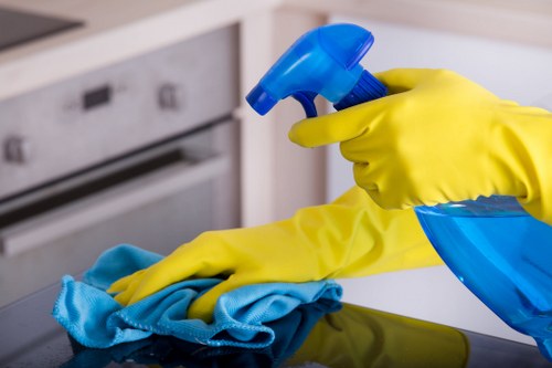 Deep carpet cleaning service in a business setting