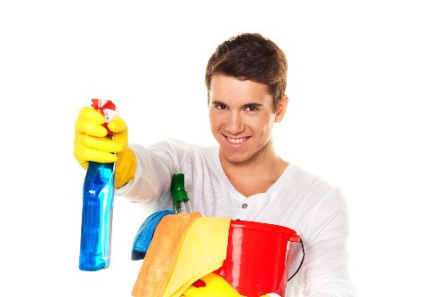 Safe carpet cleaning team following responsible working practices